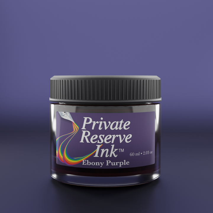 Private Reserve 60ml Ink Bottle Ebony Purple – colour swatch