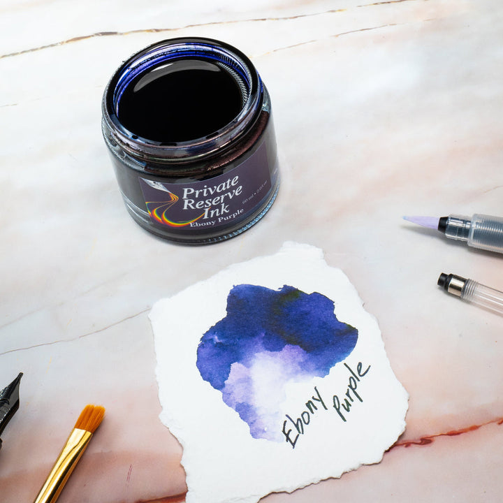 Private Reserve 60ml Ink Bottle Ebony Purple – detail view