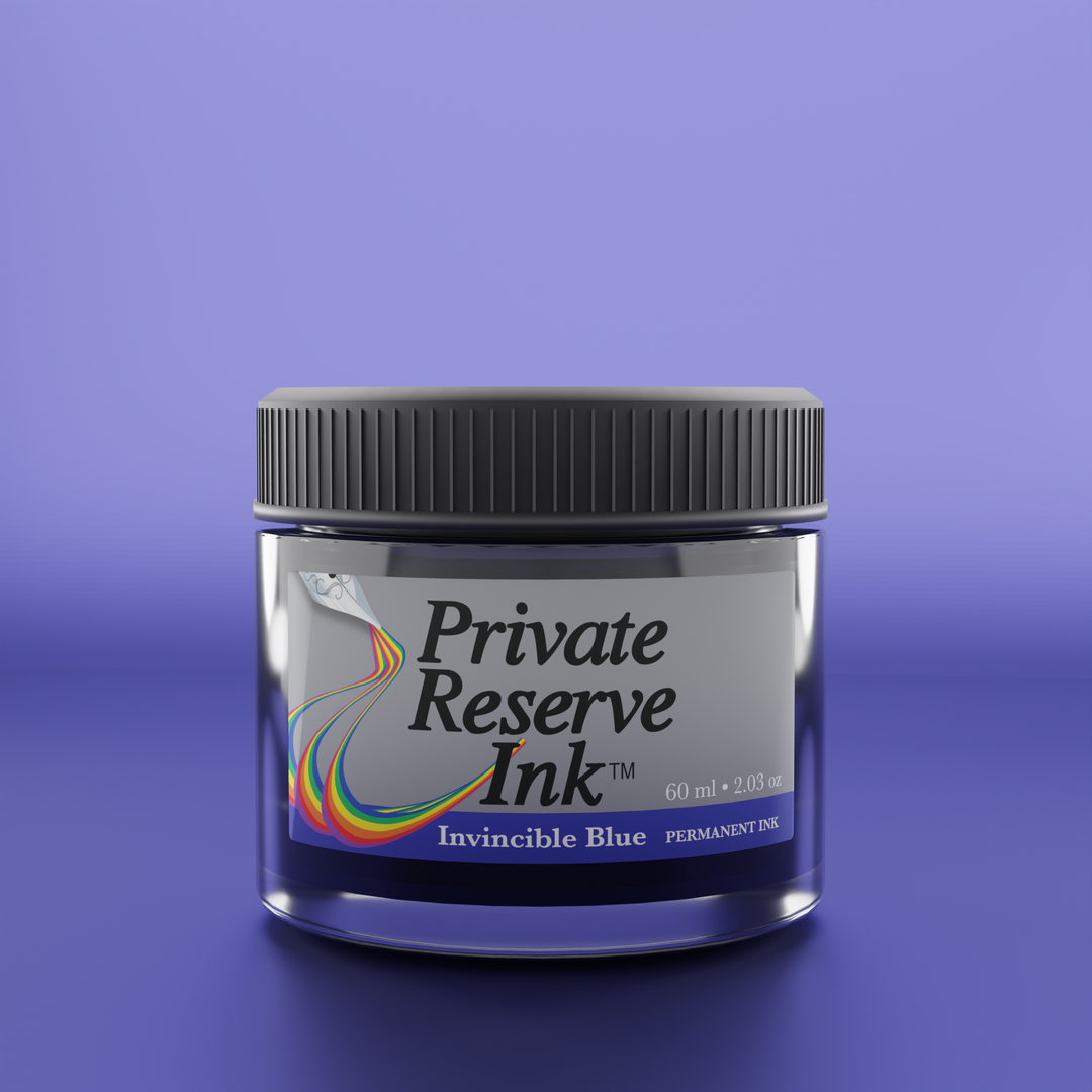Private Reserve 60ml Ink Bottle Invincible Blue – colour swatch