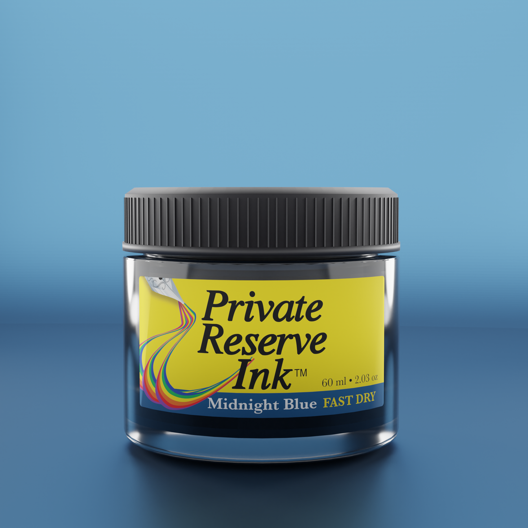 Private Reserve 60ml Ink Bottle Midnight Blue, FAST DRY – colour swatch