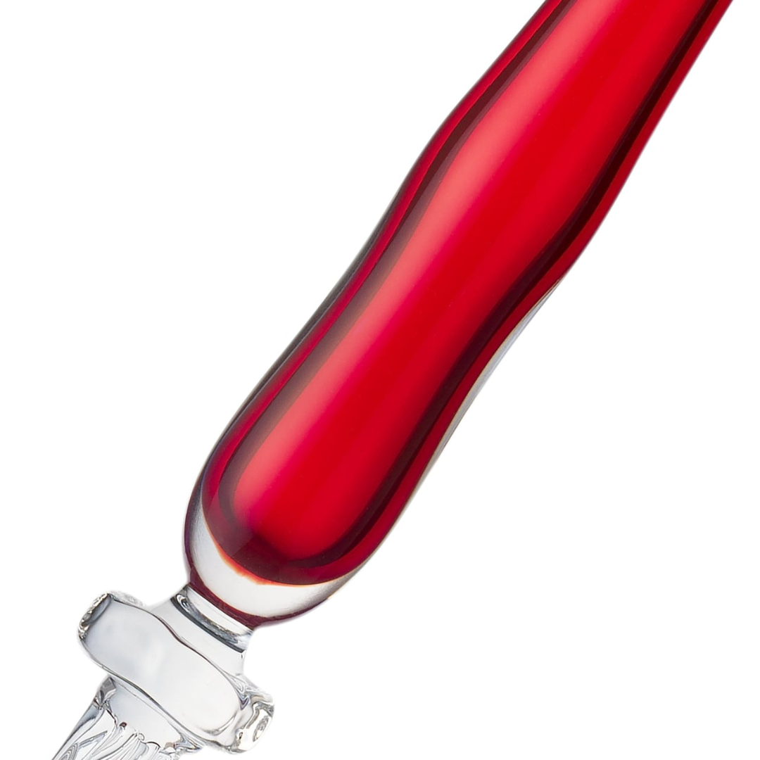 Matsubokkuri Red Glass Fountain Pen - Cherry