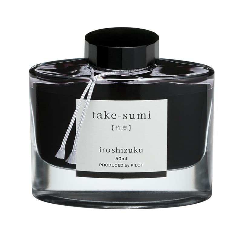 Pilot Iroshizuku 50ml Ink Bottle Fountain Pen Ink - Take-sumi (Charcoal Black)