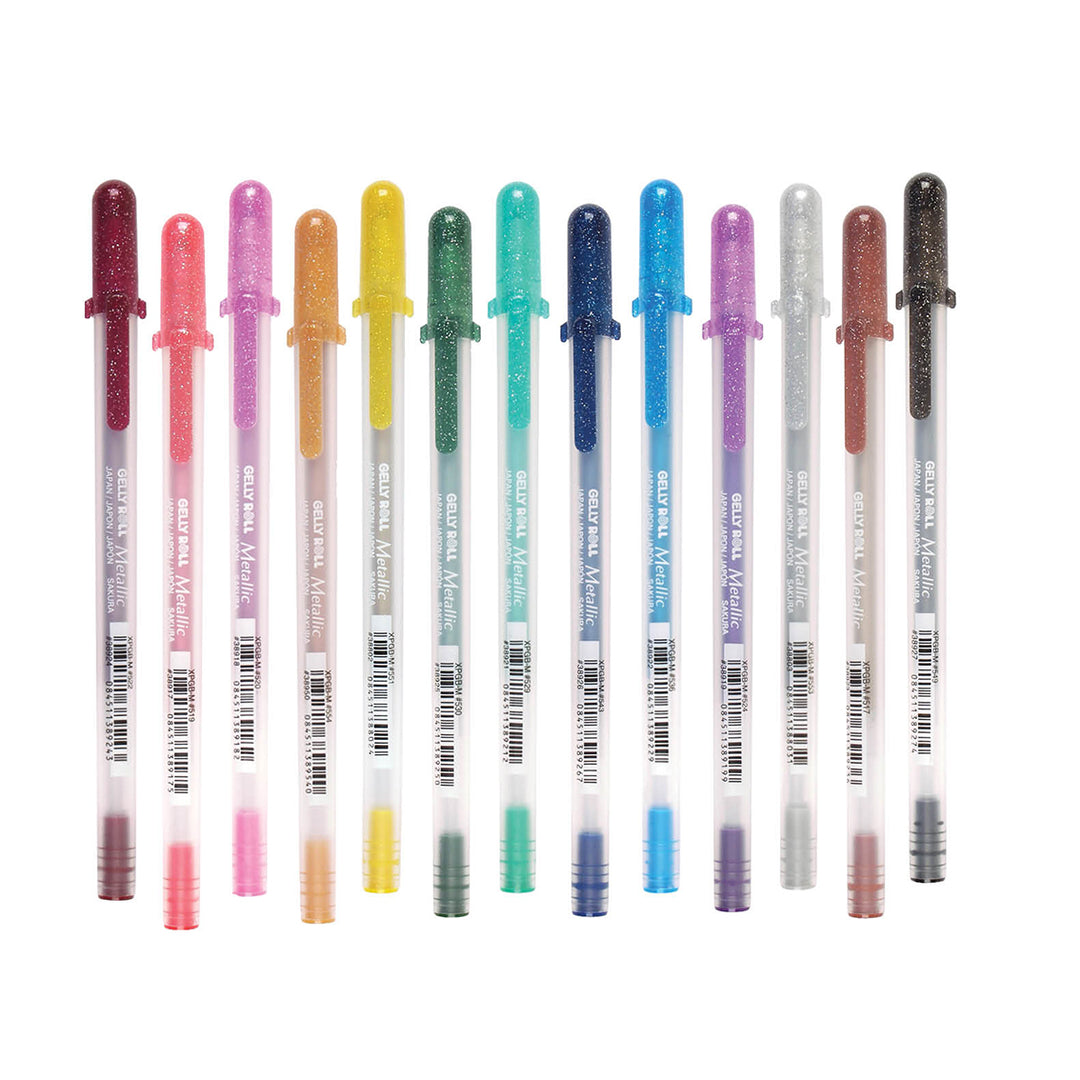 Sakura Gelly Roll Metallic &amp; White – range lineup