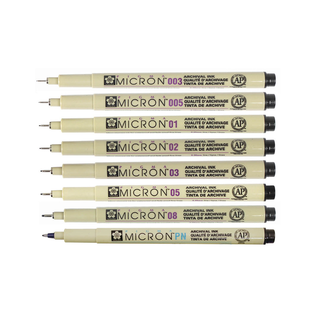 Sakura Pigma Micron – range lineup