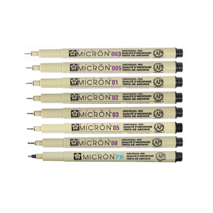 Sakura Pigma Micron – range lineup