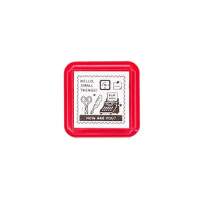 Eric Small Things Pre-Inked Stamp - Postage Stamp featuring a small square postal-themed design by Sanby Japan, displayed with its compact PET casing.