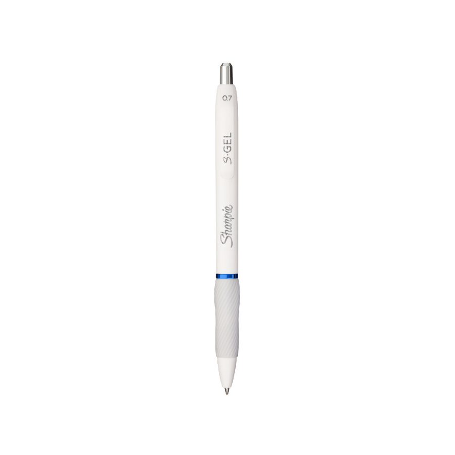 Sharpie Pen S-Gel 0.7mm Retractable - White Barrel (Blue Ink)