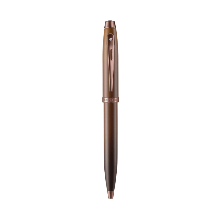 Sheaffer 100 G9374 Coffee Edition Matt Brown with Brown PVD Trims Ballpoint Pen with Coffee Pen Pouch Gift Set