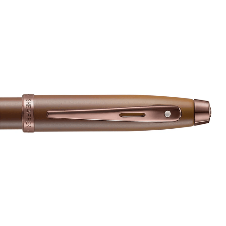 Sheaffer 100 G9374 Coffee Edition Matt Brown with Brown PVD Trims Ballpoint Pen with Coffee Pen Pouch Gift Set