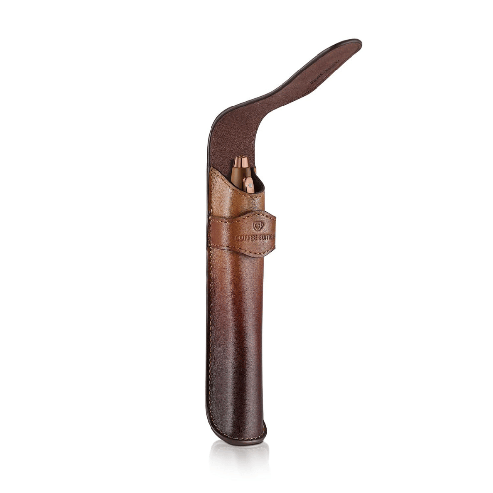 Sheaffer 100 G9374 Coffee Edition Matt Brown with Brown PVD Trims Rollerball Pen with Coffee Pen Pouch Gift Set