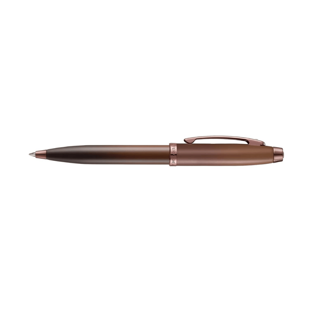 Sheaffer 100 G9374 Coffee Edition Matt Brown with Brown PVD Trims Rollerball Pen with Coffee Pen Pouch Gift Set