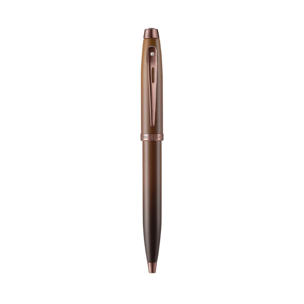 Sheaffer 100 G9374 Coffee Edition Matt Brown with Brown PVD Trims Rollerball Pen with Coffee Pen Pouch Gift Set