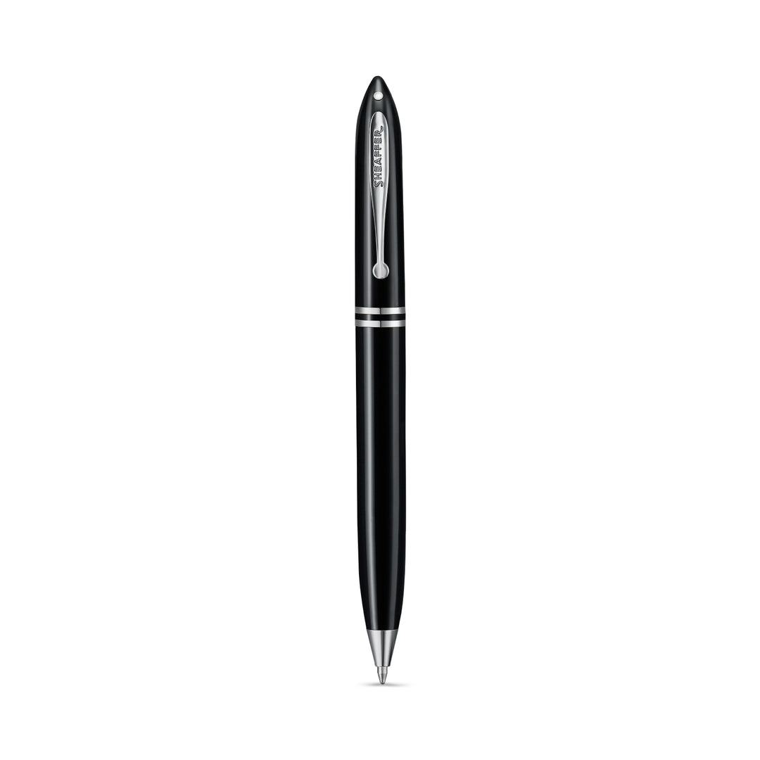 Sheaffer Balance III E892 ballpoint pen, front view with chrome Sheaffer-engraved clip and White Dot