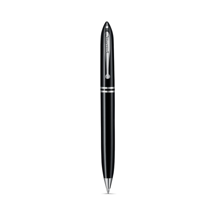 Sheaffer Balance III E892 ballpoint pen, front view with chrome Sheaffer-engraved clip and White Dot