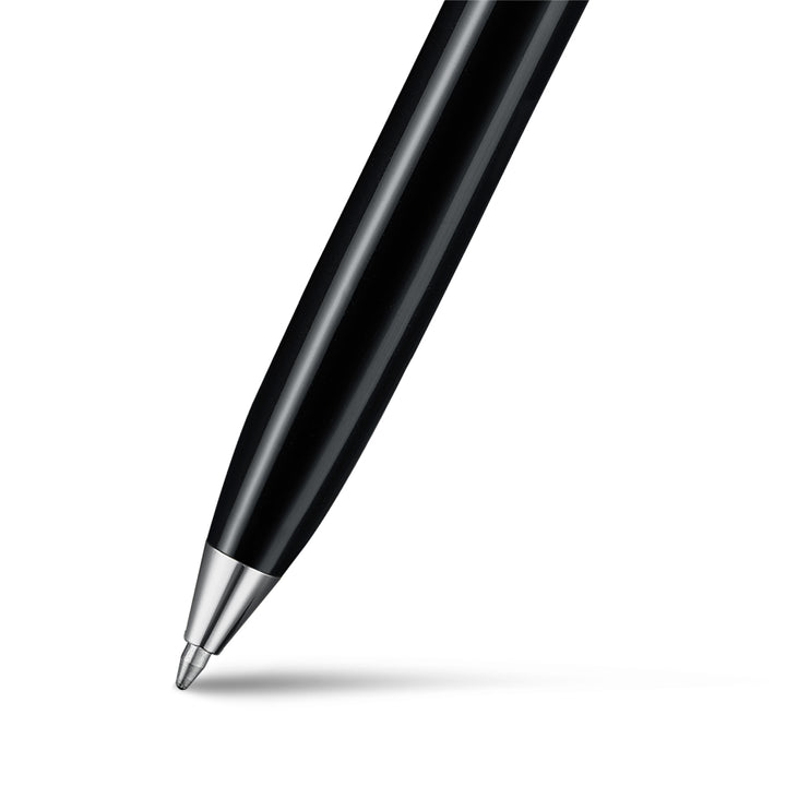 Close-up of the Sheaffer Balance III E892 ballpoint pen chrome-tone tip