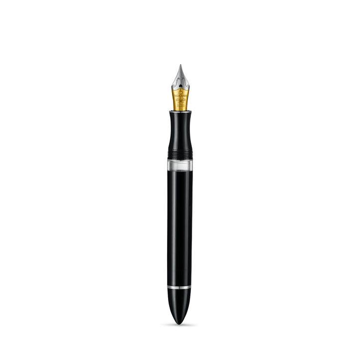 Sheaffer Balance III E892 fountain pen uncapped, showing the bi-colour nib and integrated ink window