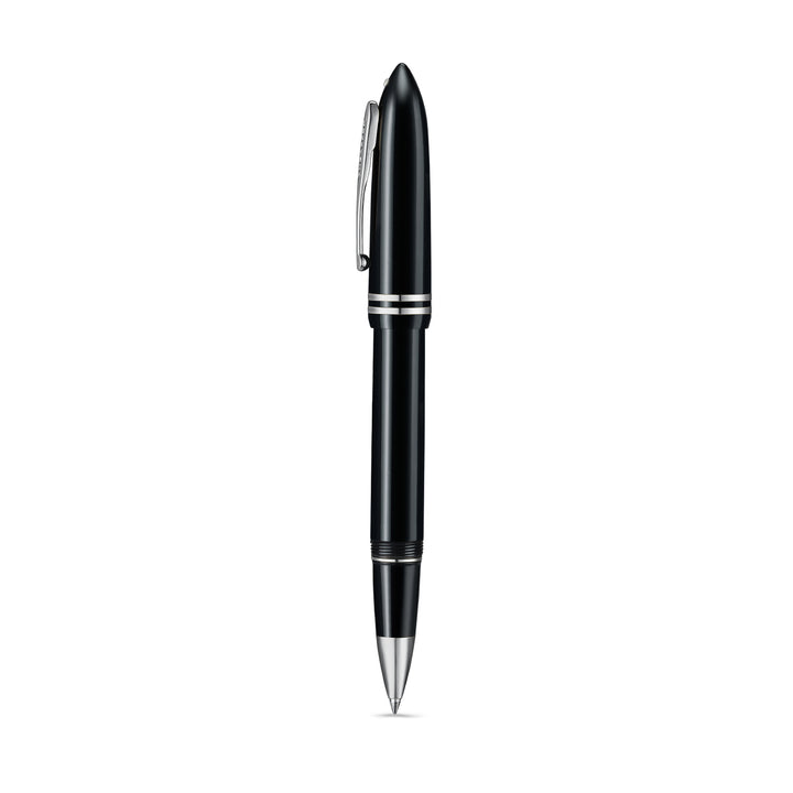 Sheaffer Balance III E892 rollerball pen with cap posted, side view of the chrome clip