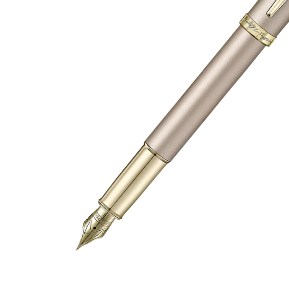 Sheaffer Emily in Paris 100 E9377 Champagne Gold Finish Body and Trims with Bow Emblem Fountain Pen