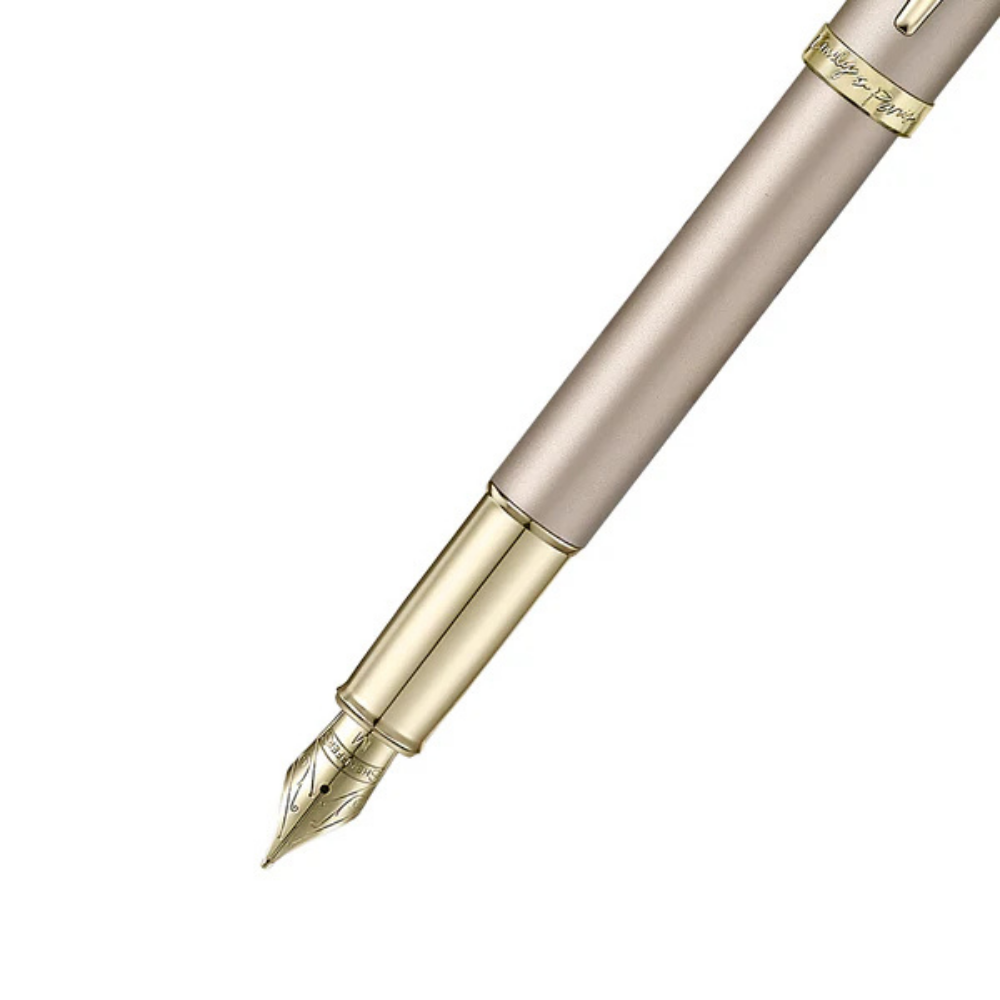 Sheaffer Emily in Paris 100 E9377 Champagne Gold Finish Body and Trims with Bow Emblem Fountain Pen - Medium