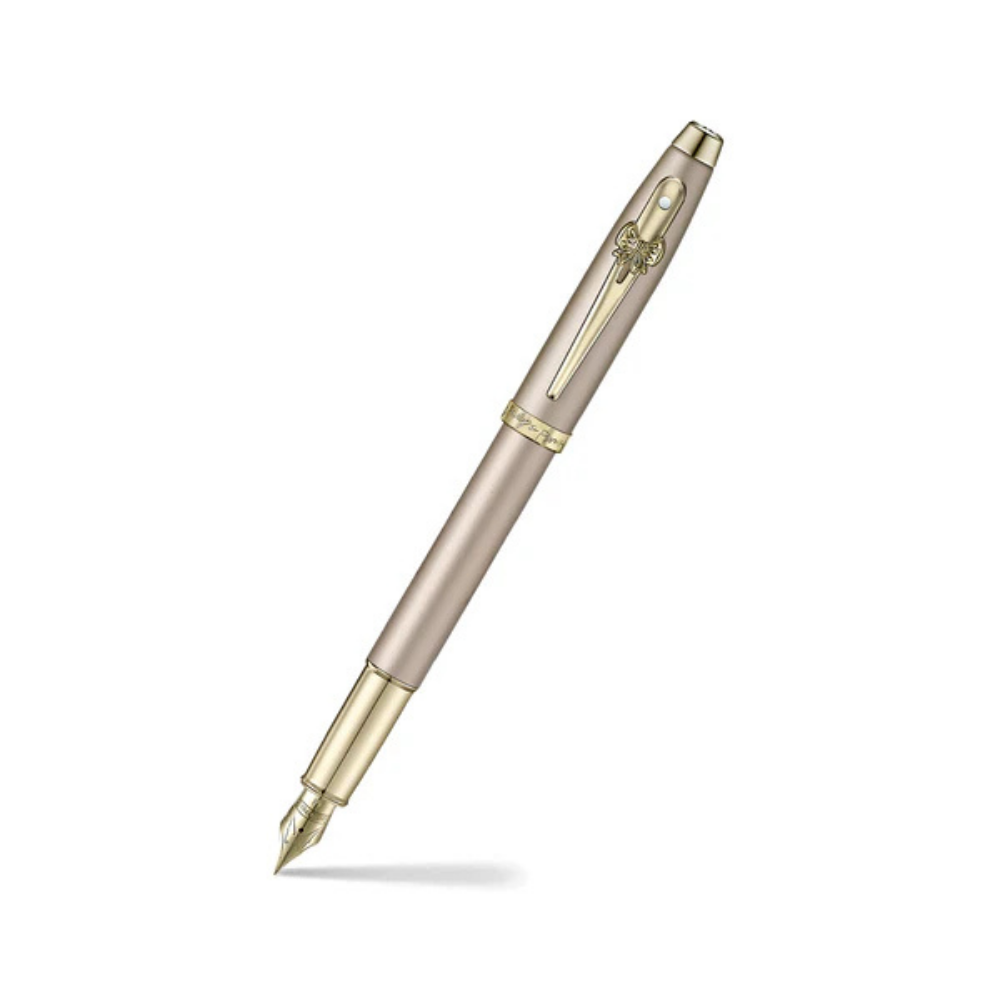 Sheaffer Emily in Paris 100 E9377 Champagne Gold Finish Body and Trims with Bow Emblem Fountain Pen - Medium