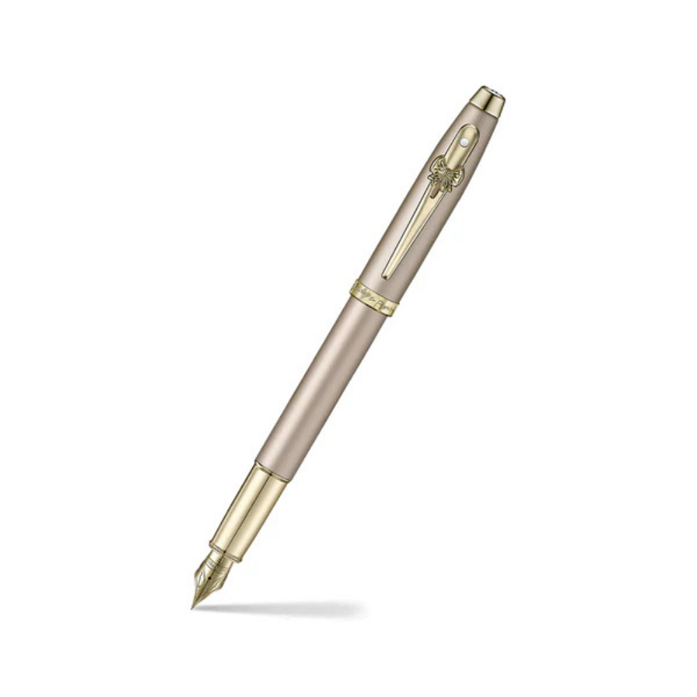 Sheaffer Emily in Paris 100 E9377 Champagne Gold Finish Body and Trims with Bow Emblem Fountain Pen