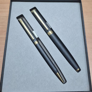 Sheaffer Intensity Engraved Matte Black GT Ballpoint Pen & Rollerball Pen Gift Set
