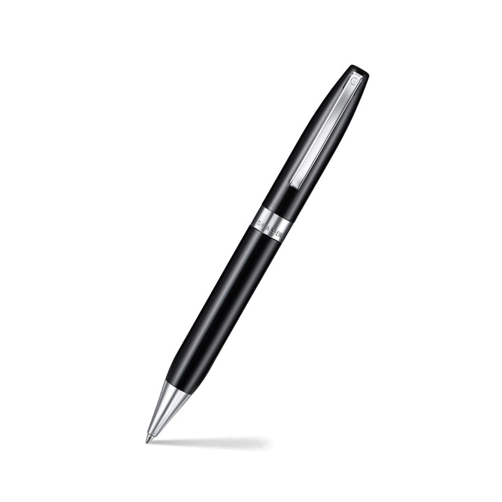 Sheaffer Legacy 9064 Glossy Black Ballpoint Pen with Chrome-Plated Trims — capped