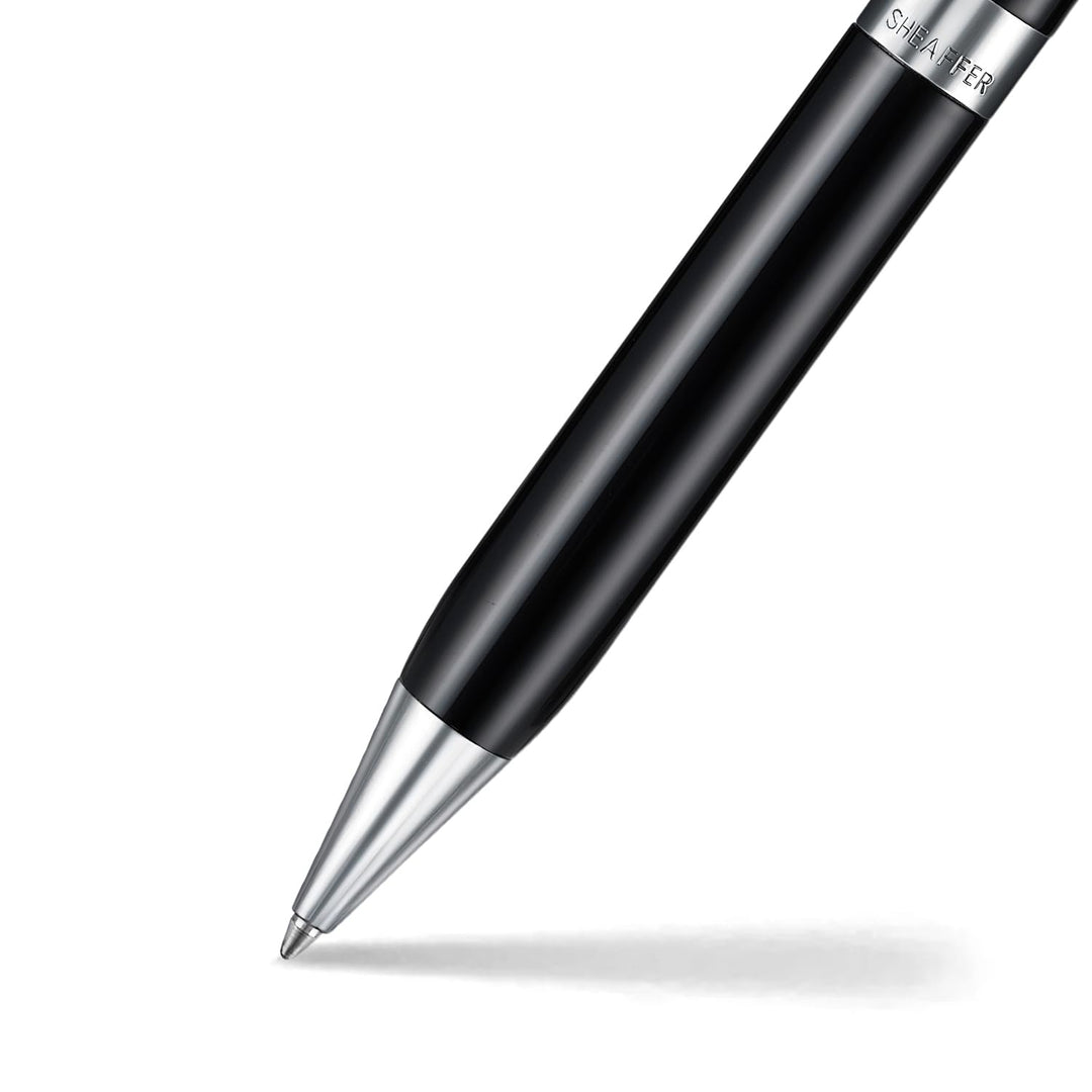 Sheaffer Legacy 9064 Glossy Black Ballpoint Pen with Chrome-Plated Trims — tip detail