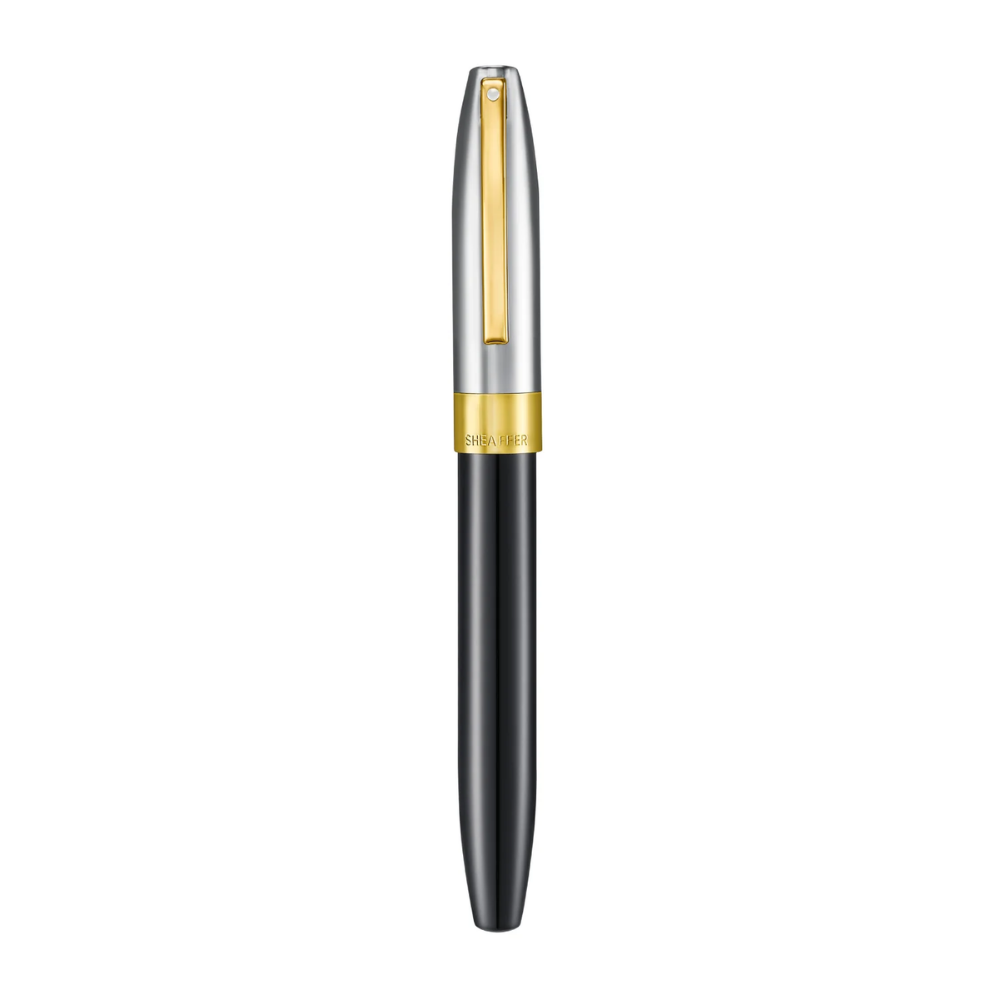 Sheaffer Legacy 9065 Bi-color Black Barrel and Chrome Cap Fountain Pen with 14K IP Gold-Plated Nib and Trims