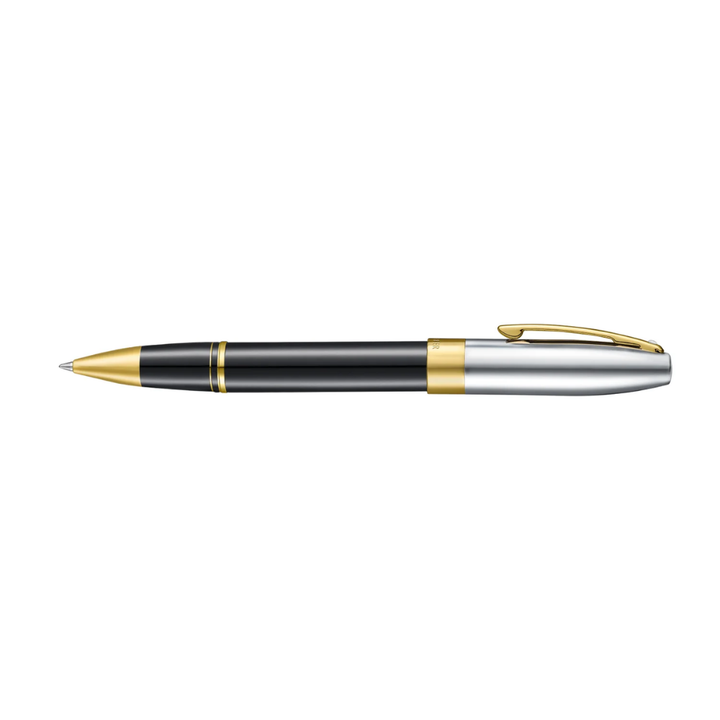 Sheaffer Legacy 9065 Bi-color Black Barrel and Chrome Cap Rollerball Pen with 14K IP Gold-Plated Trims