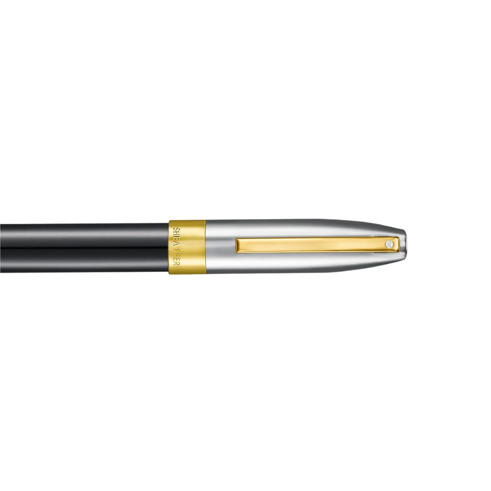 Sheaffer Legacy 9065 Bi-color Black Barrel and Chrome Cap Rollerball Pen with 14K IP Gold-Plated Trims
