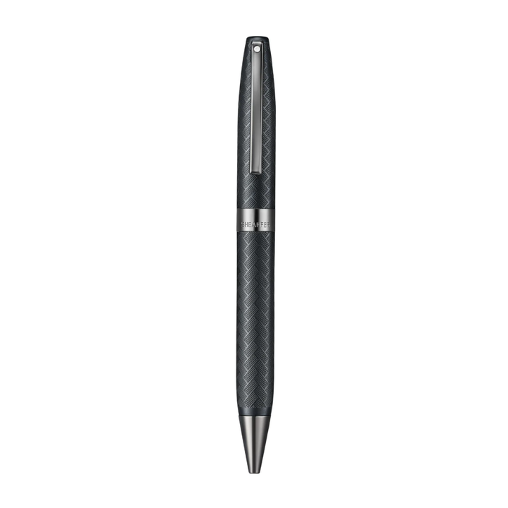 Sheaffer Legacy Chevron 9066 Matte Black Ballpoint Pen with PVD Gunmetal Trims