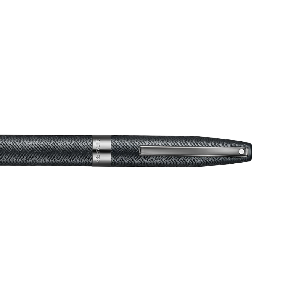 Sheaffer Legacy Chevron 9066 Matte Black Ballpoint Pen with PVD Gunmetal Trims