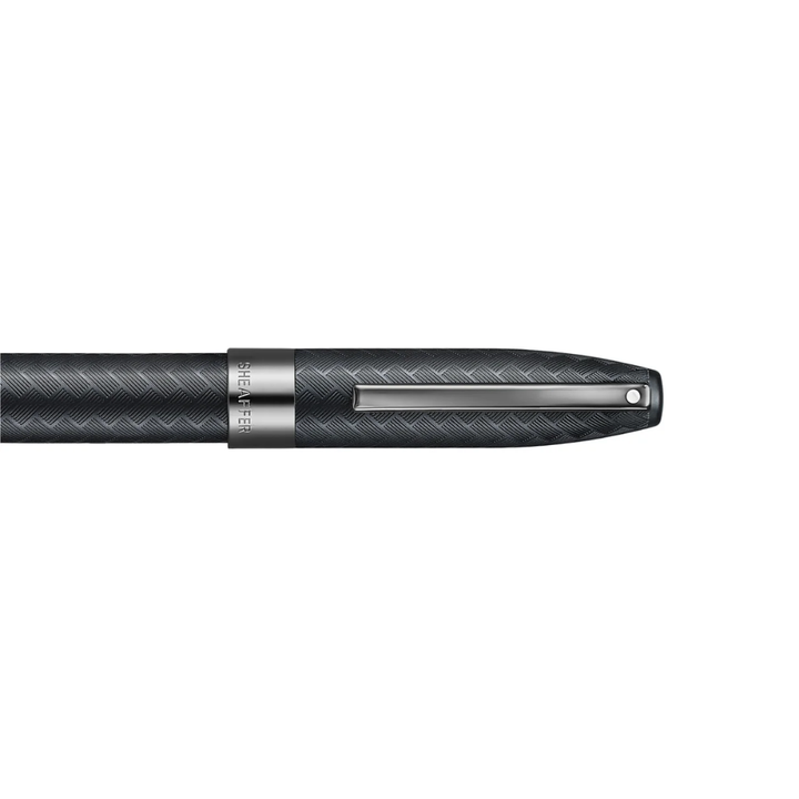 Sheaffer Legacy Chevron 9066 Matte Black Rollerball Pen with PVD Gunmetal Trims