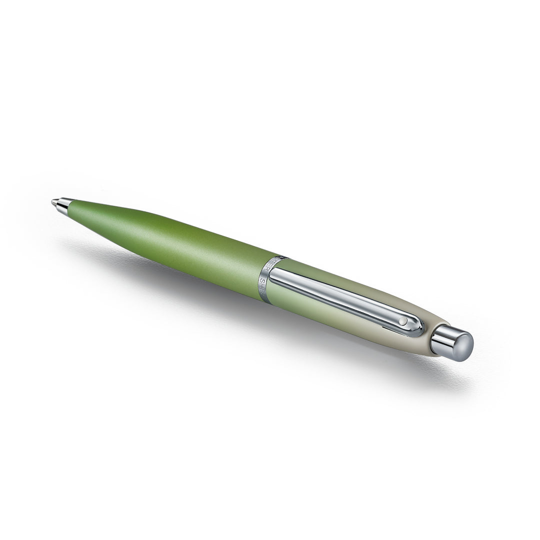 Sheaffer Matcha VFM E9431 Green Ombre Gradient with Chrome Trims Ballpoint Pen
