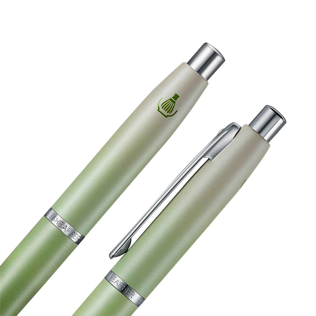 Sheaffer Matcha VFM E9431 Green Ombre Gradient with Chrome Trims Ballpoint Pen
