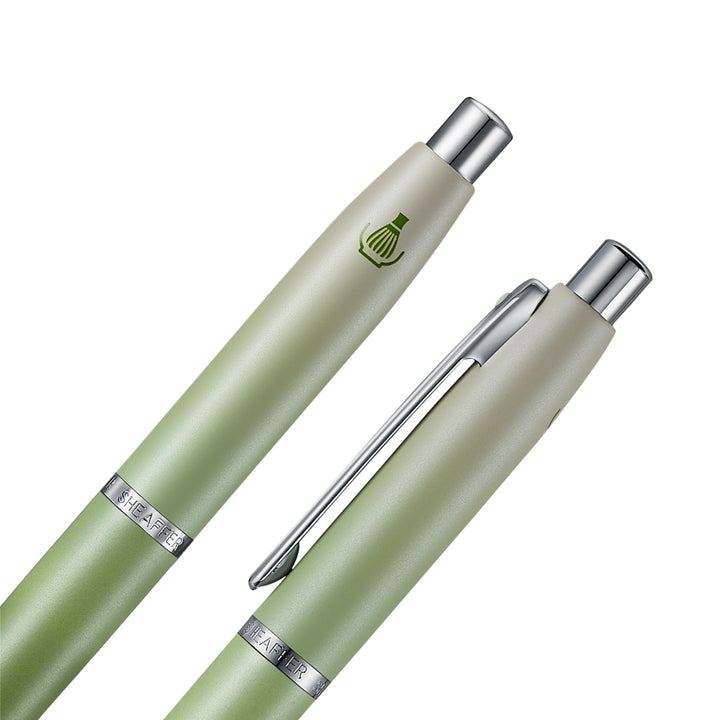 Sheaffer Matcha VFM E9431 Green Ombre Gradient with Chrome Trims Ballpoint Pen