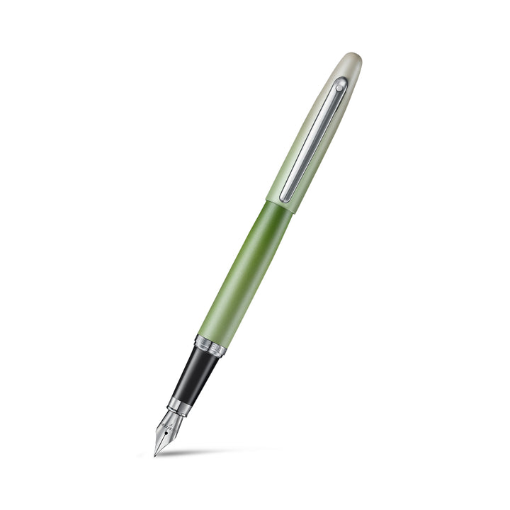 Sheaffer Matcha VFM E9431 Green Ombre Gradient with Chrome Trims Fountain Pen with Converter