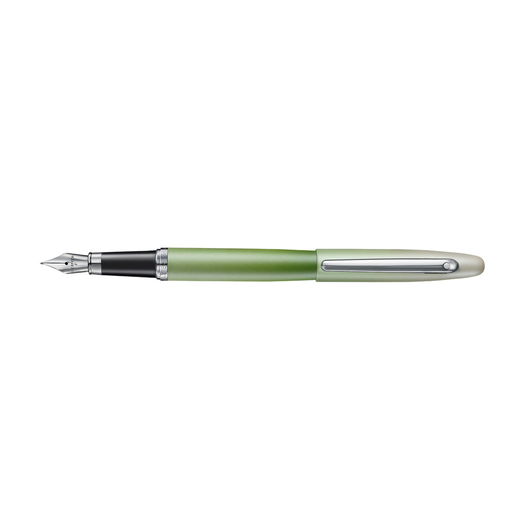 Sheaffer Matcha VFM E9431 Green Ombre Gradient with Chrome Trims Fountain Pen with Converter