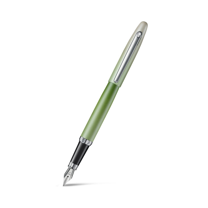 Sheaffer Matcha VFM E9431 Green Ombre Gradient with Chrome Trims Fountain Pen with Converter