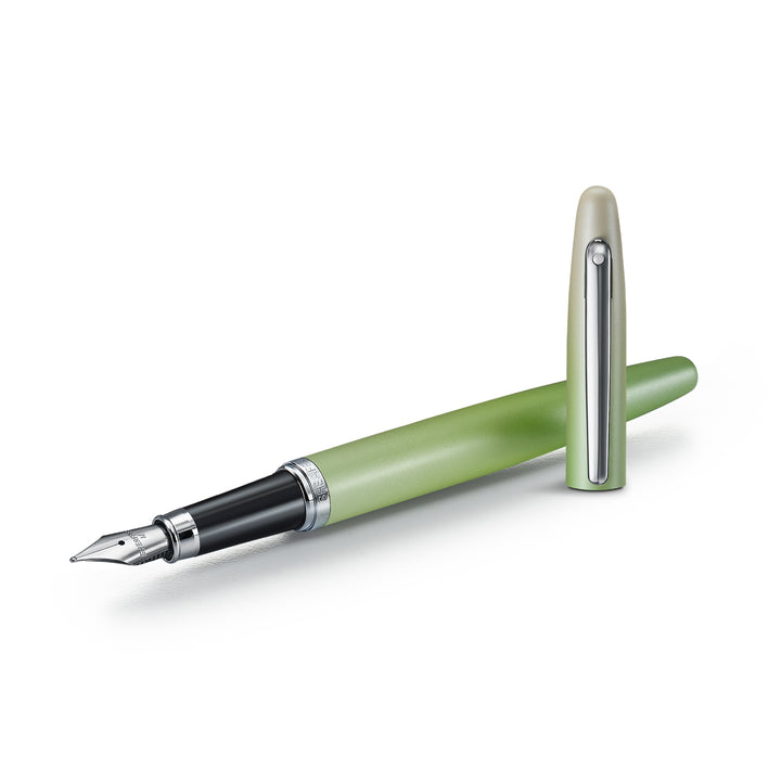 Sheaffer Matcha VFM E9431 Green Ombre Gradient with Chrome Trims Fountain Pen with Converter