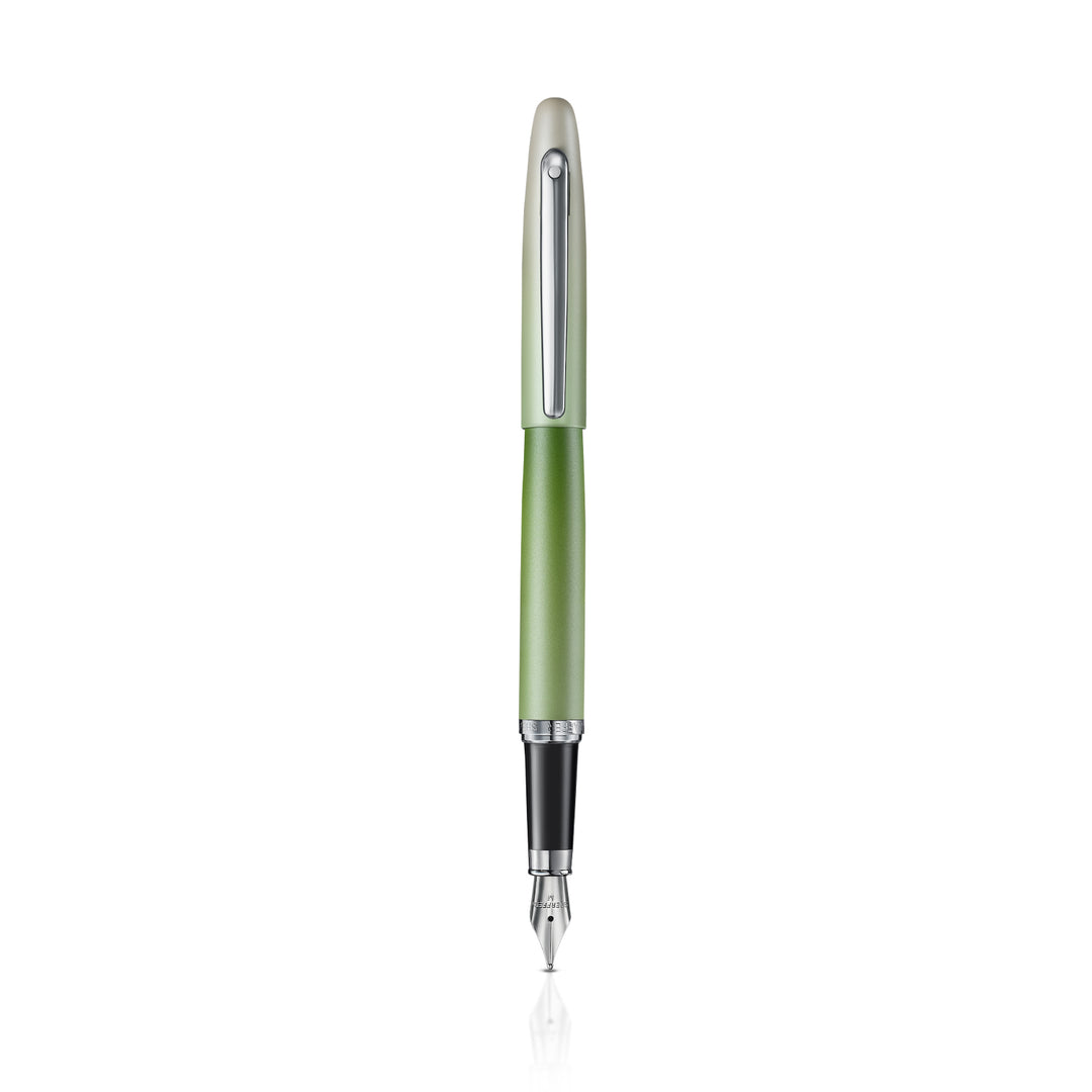 Sheaffer Matcha VFM E9431 Green Ombre Gradient with Chrome Trims Fountain Pen with Converter