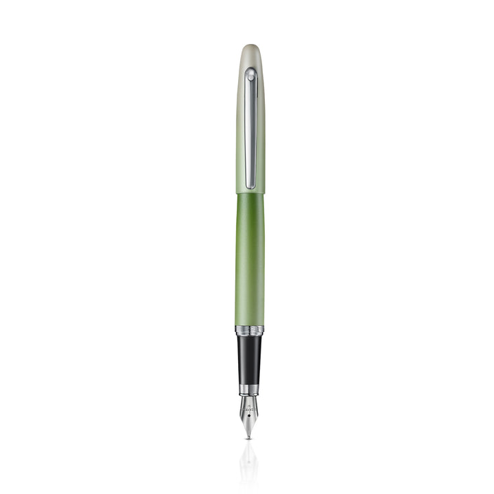 Sheaffer Matcha VFM E9431 Green Ombre Gradient with Chrome Trims Fountain Pen with Converter