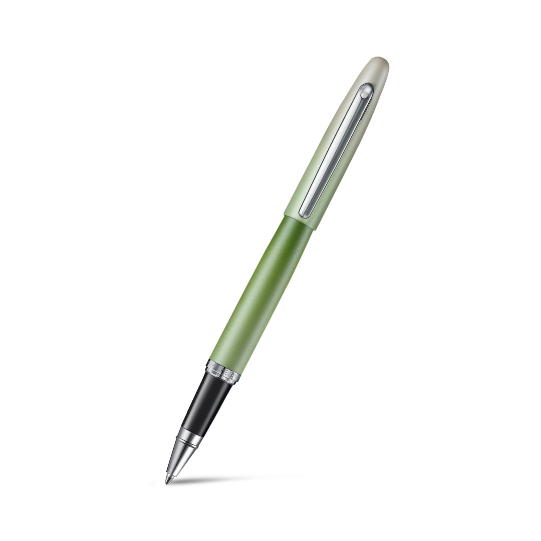 Sheaffer Matcha VFM E9431 Green Ombre Gradient with Chrome Trims Rollerball Pen