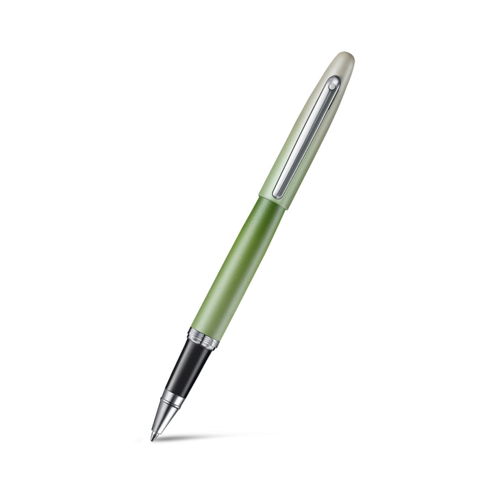 Sheaffer Matcha VFM E9431 Green Ombre Gradient with Chrome Trims Rollerball Pen