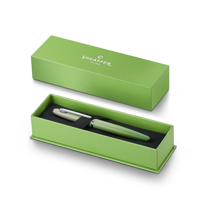 Sheaffer Matcha VFM E9431 Green Ombre Gradient with Chrome Trims Rollerball Pen
