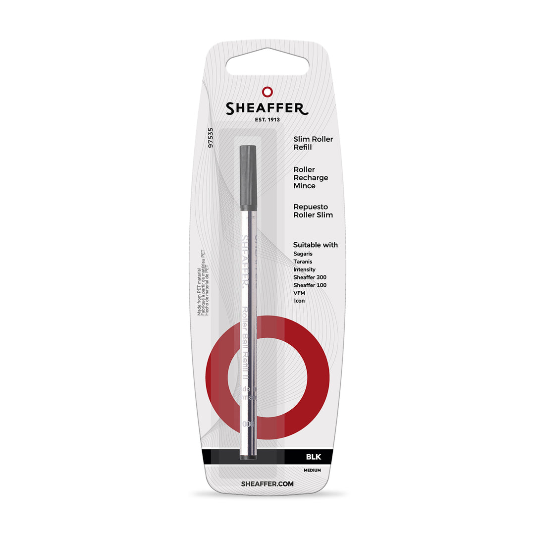 Sheaffer Slim Rollerball Pen Refill Blister Card - Black Medium