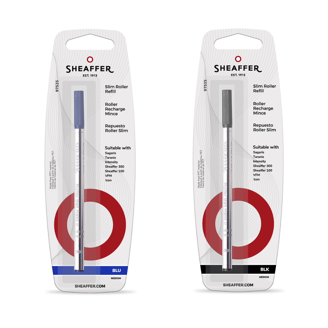 Sheaffer Slim Rollerball Pen Refill Blister Card - Black Medium