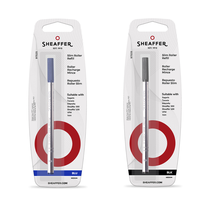 Sheaffer Slim Rollerball Pen Refill Blister Card - Black Medium