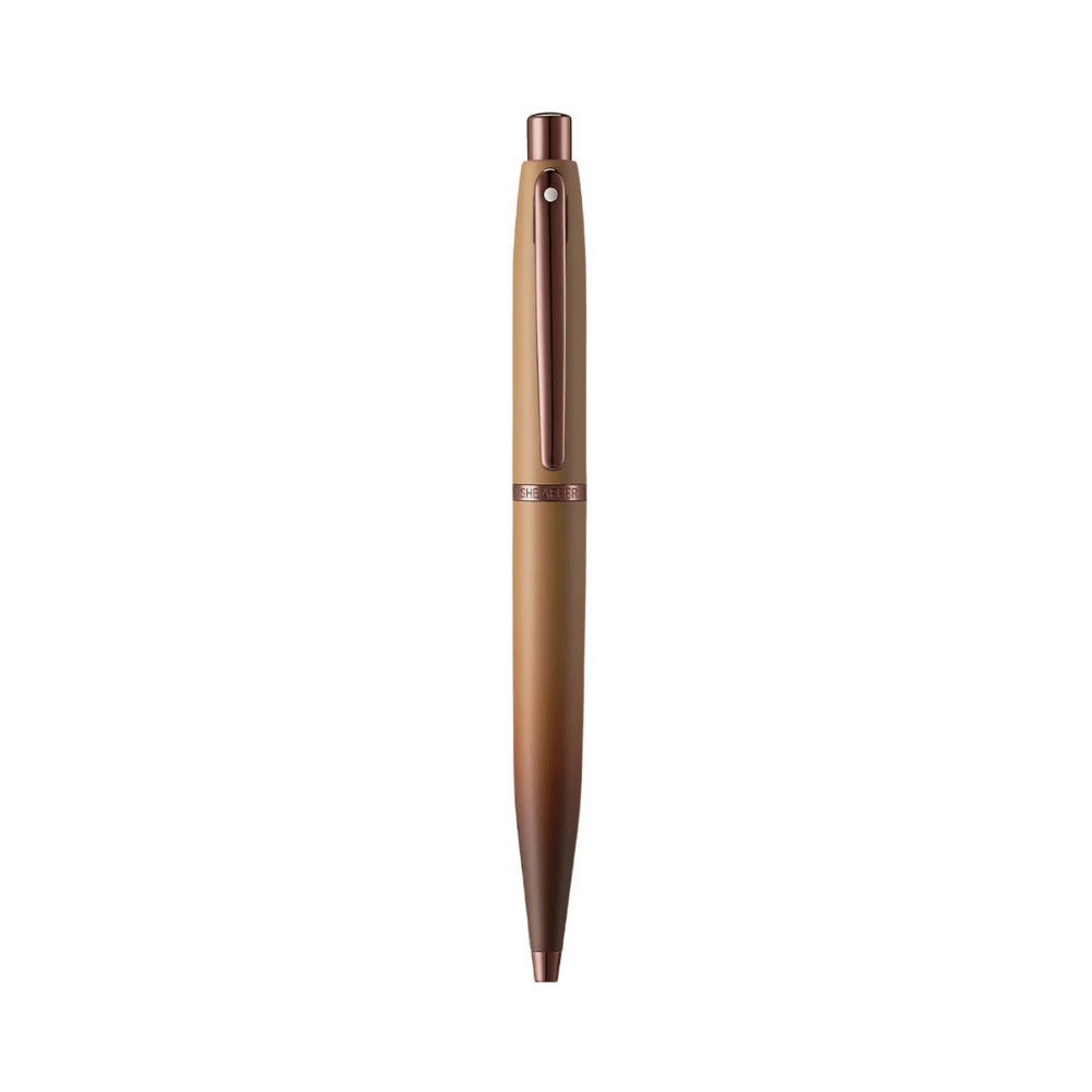 Sheaffer VFM G9428 Coffee Edition Matt Brown with Brown PVD Trims Ballpoint Pen with Coffee Pen Pouch Gift Set